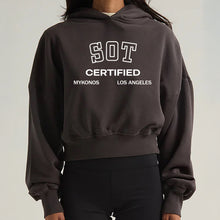 Load image into Gallery viewer, SOT Certified Women&#39;s Crop Hoodie
