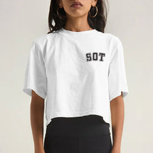 Load image into Gallery viewer, Breath Water Mantra Crop T-Shirt
