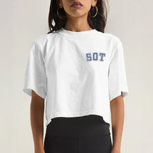 Load image into Gallery viewer, Breath Water Mantra Crop T-Shirt
